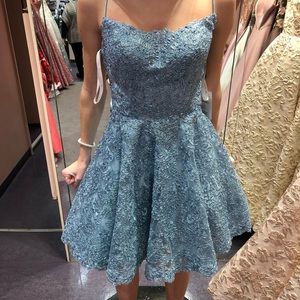 Sherri Hill blue prom dress